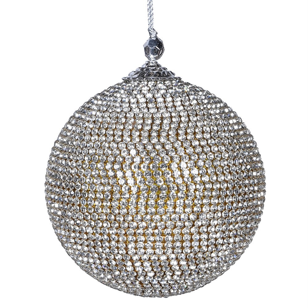 Silver Rhinestone Bauble 9cm | Annie Mo's