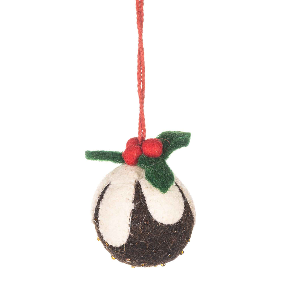 Small Felt Christmas Pudding 6cm | Annie Mo's