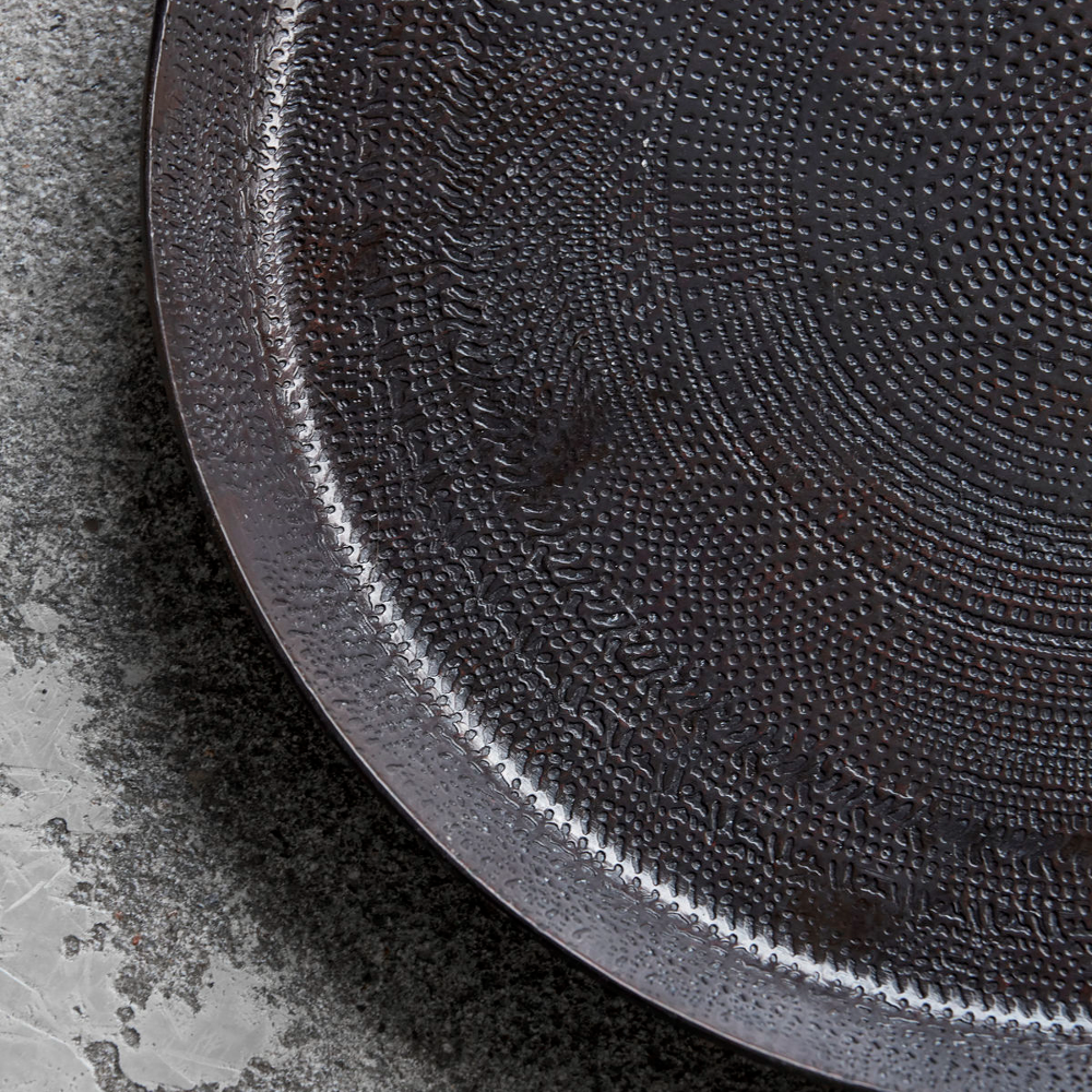 Small Jhansi Antique Brown Tray 24cm