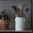 Small Light Grey Glazed Planter with Ears 15cm | Annie Mo's