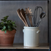 Small Light Grey Glazed Planter with Ears 15cm | Annie Mo's