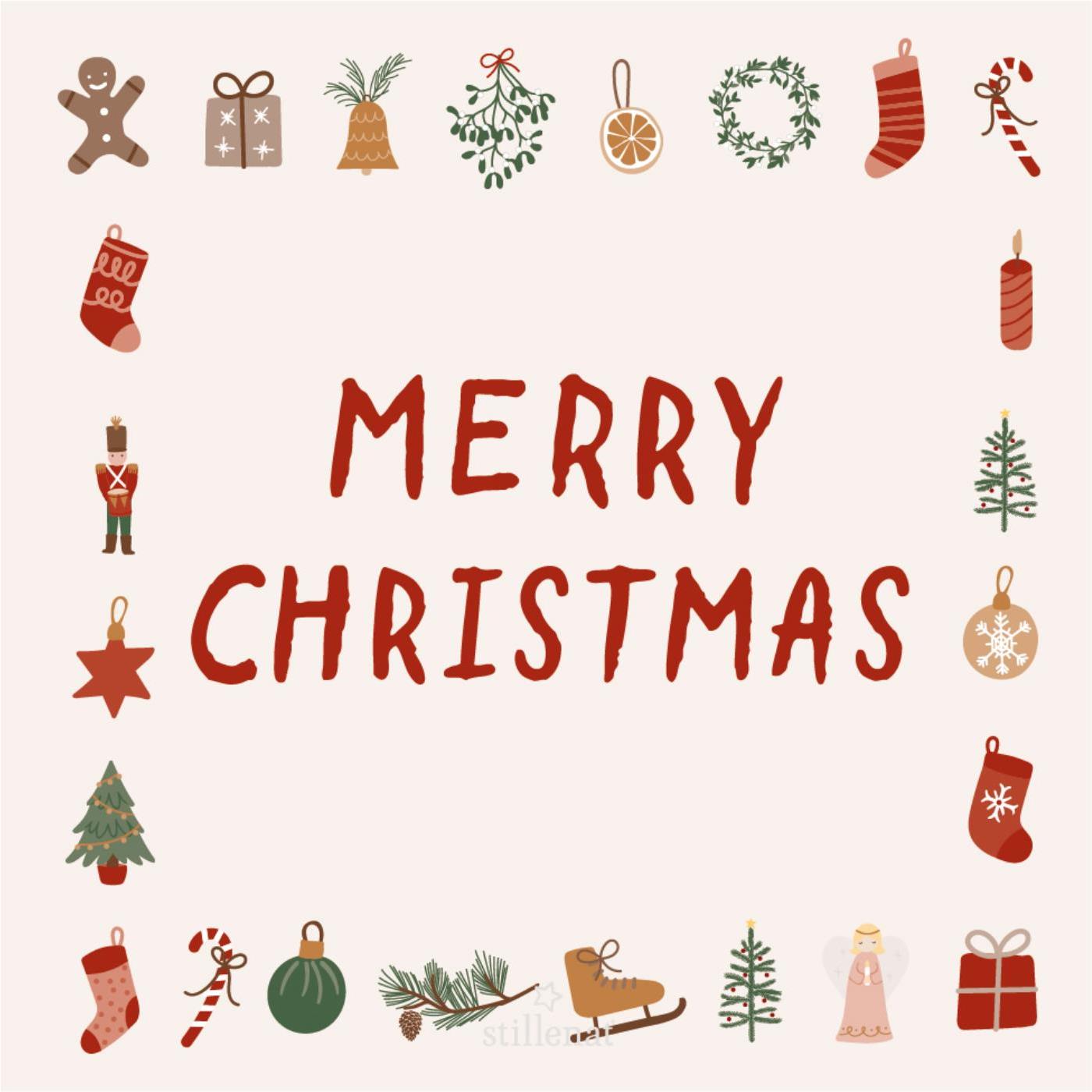 Small Paper Napkins 16.5x16.5cm with Merry Christmas  20 Pc Per Pack | Annie Mo's