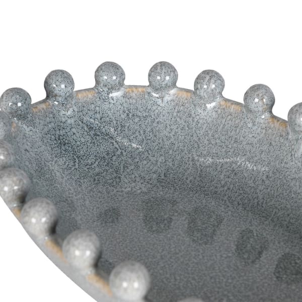 Small Reactive Blue Oval Bobble Bowl 26cm | Annie Mo's-B