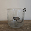 Small Bubble Glass Hurricane Candle Holder 1