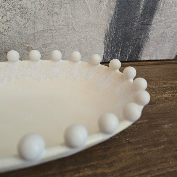 Small Cream Oval Bobble Bowl 3