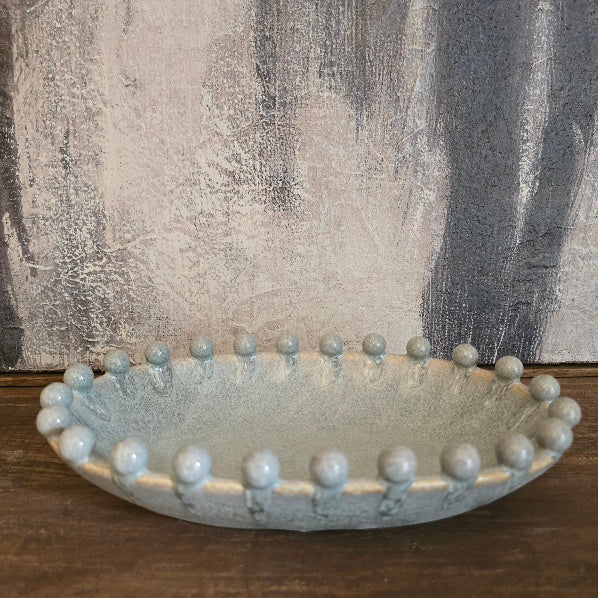 Small Reactive Blue Oval Bobble Bowl 1