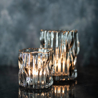 Smoked Grey Glass Wave Irregular shaped Vases - Size Choice | Annie Mo's