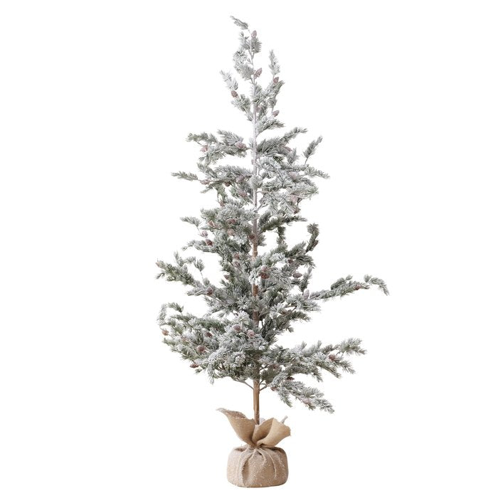 Snow Covered Christmas Tree in Jute Sack 180cm | Annie Mo's