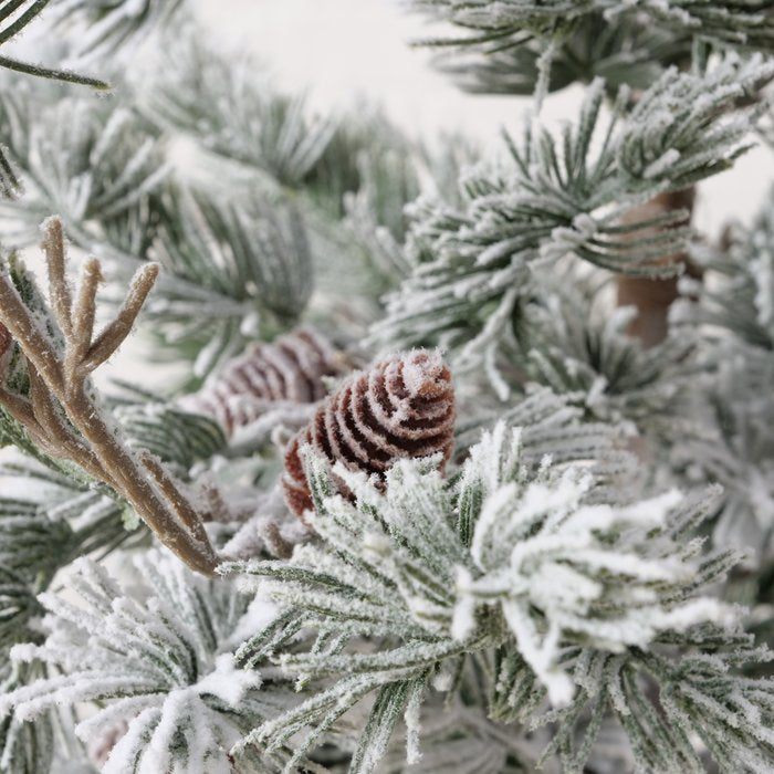 Snow Covered Christmas Tree in Jute Sack 180cm-D