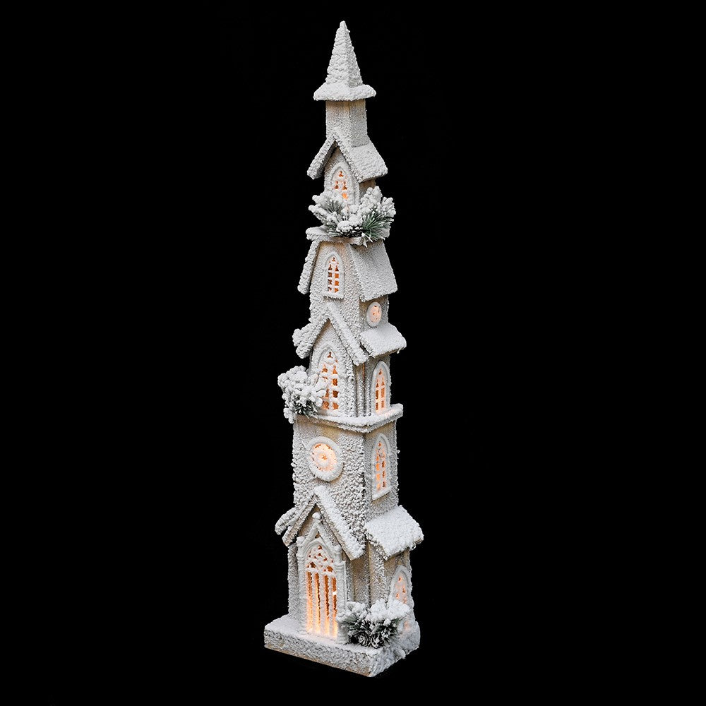 Snowy Holly Church 106cm | Annie Mo's