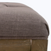 Soft Grey Buttoned Stool 103cm