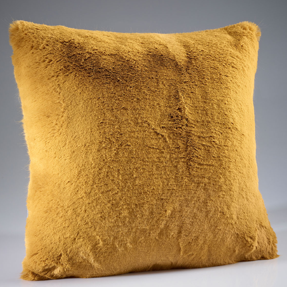 Mustard fluffy cushions hot sale