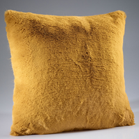 Soft Mustard Faux Fur Cushions - Size Choice | Annie Mo's