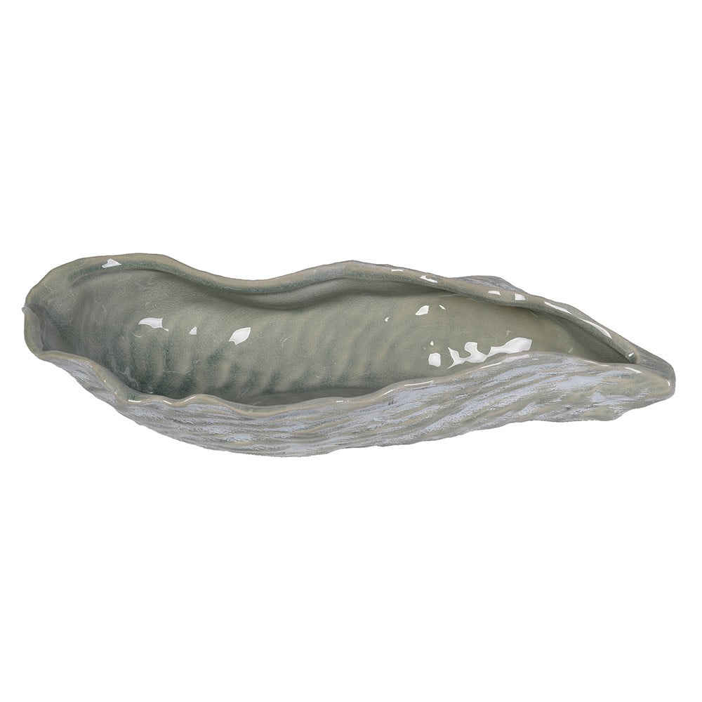 Soft Sage Glazed Oyster Plate 40cm | Annie Mo's-C