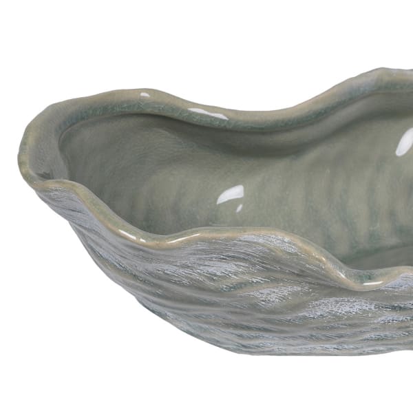 Soft Sage Glazed Oyster Plate 40cm | Annie Mo's-B