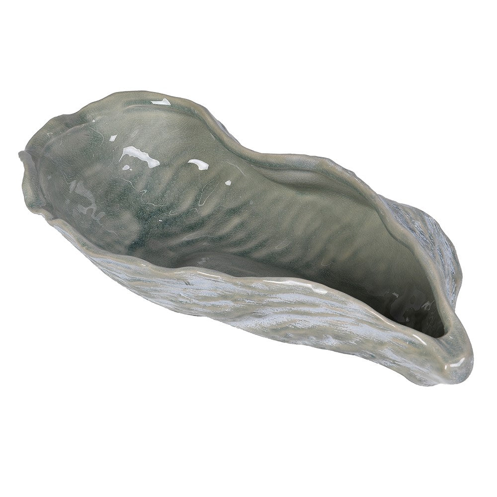 Soft Sage Glazed Oyster Plate 40cm | Annie Mo's