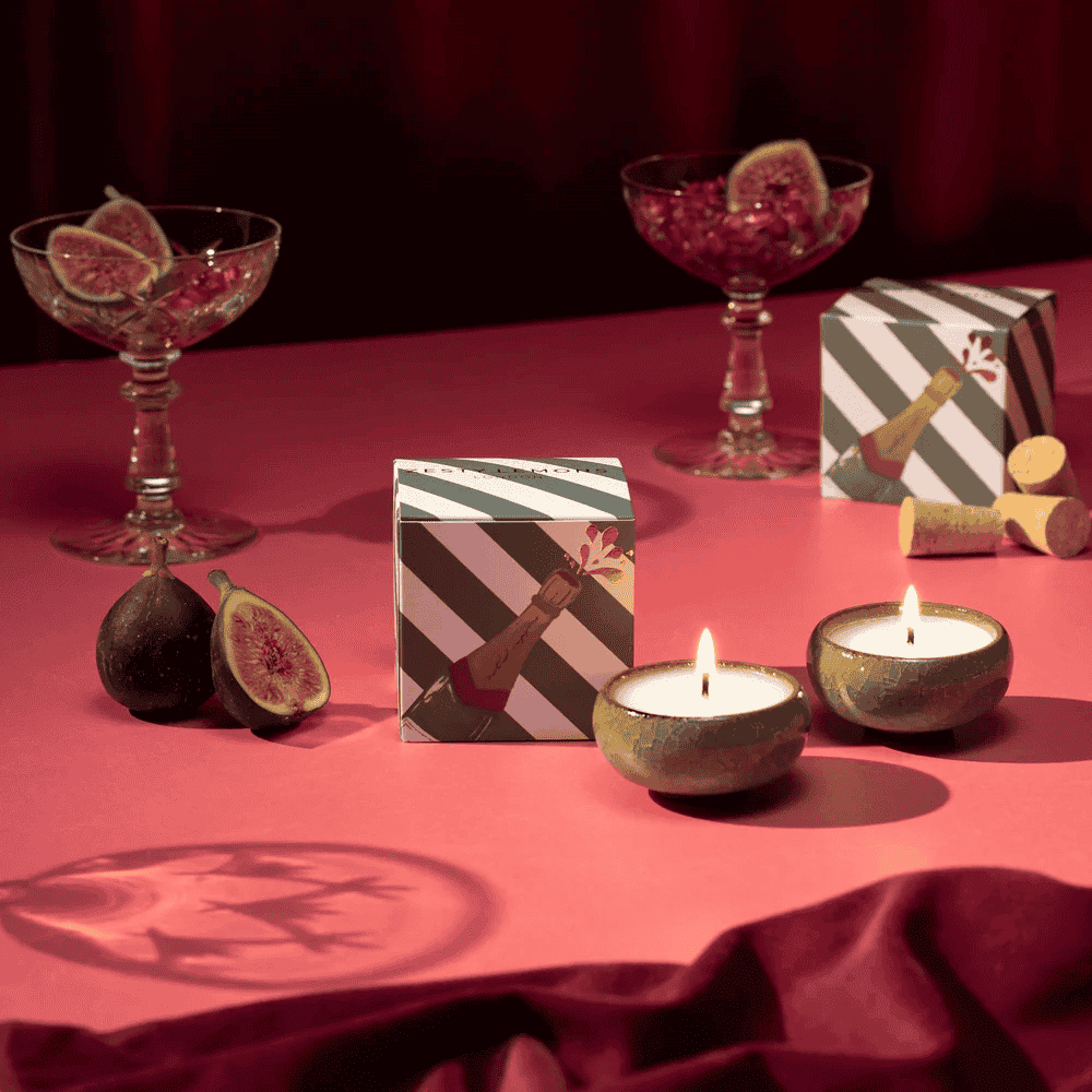 Sparkle Season: Celebrate Tea Lights (Box of 2) - Pink Fizz & Polemo