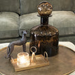 Squat Tortoise Shell Effect Bottle with Ball Top 39cm C