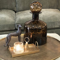 Squat Tortoise Shell Effect Bottle with Ball Top 39cm C