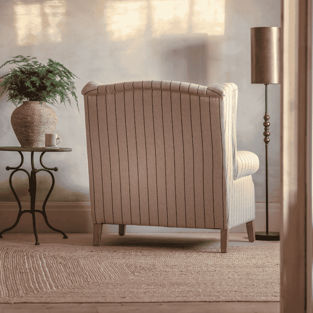 St Francis Striped Wide ArmchairE