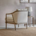 St James Oak and Linen Framed Curved Back Occasional Chair