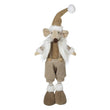 Standing Fawn Mouse In White Furry Gilet 40cm | Annie Mo's