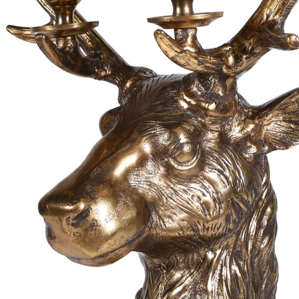 Statement Brass Reindeer Candle Holder 63cm-B