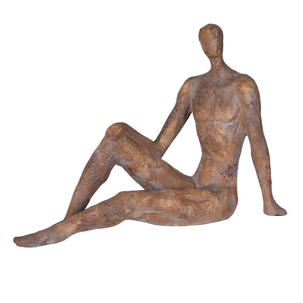 Stone Effect Lounging Sitting Man 29cm