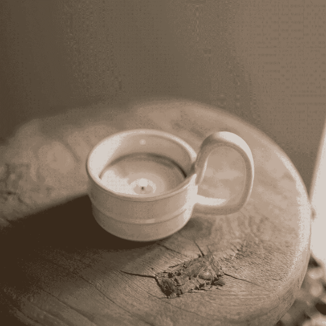 Stoneware Candle Cup - Milk White