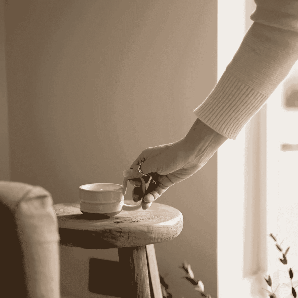 Stoneware Candle Cup - Milk White | Annie Mo's B