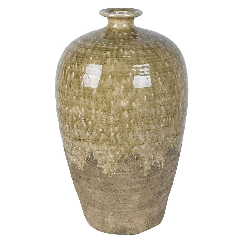 Stoneware Dripping Effect Large Glazed Vase 53cm