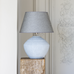 Stoneware Lamp Leo With Grey Shade 61cm