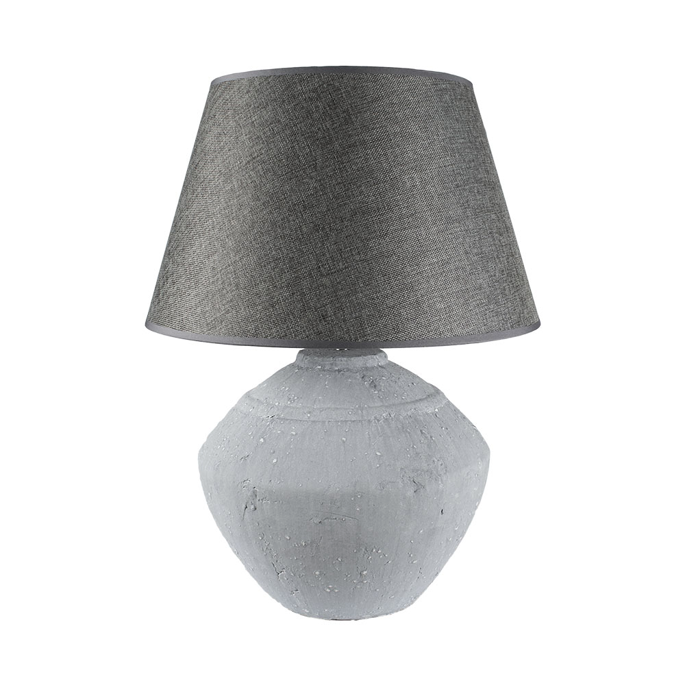 Stoneware Lamp Leo With Grey Shade 61cm | Annie Mo's