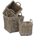 Sturdy Lined Rattan Square Baskets 40cm C