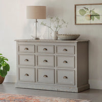 Collinson Nine Drawer Chest of Drawers 124cm | Annie Mo's