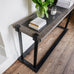 Oak Iron and Stone Console Table 160cm