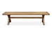 Wooden bench on a white background