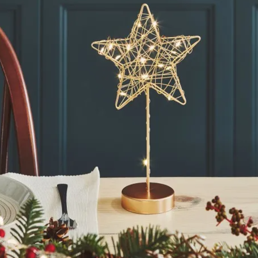 Table Star - Golden Battery Operated 25cm | Annie Mo's
