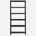 Tall Black Steel Bookcase 200cm