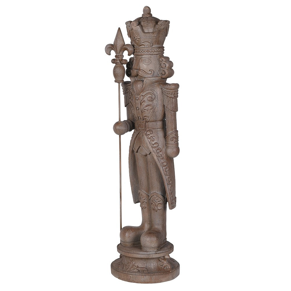 Tall Wood Effect Nutcracker 93cm-C