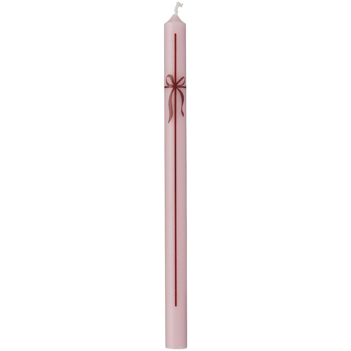 Taper Candle Light Pink with Bow