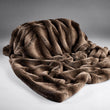 Taupe Rabbit Alaska Faux Fur Throw - Size Choice | Annie Mo's