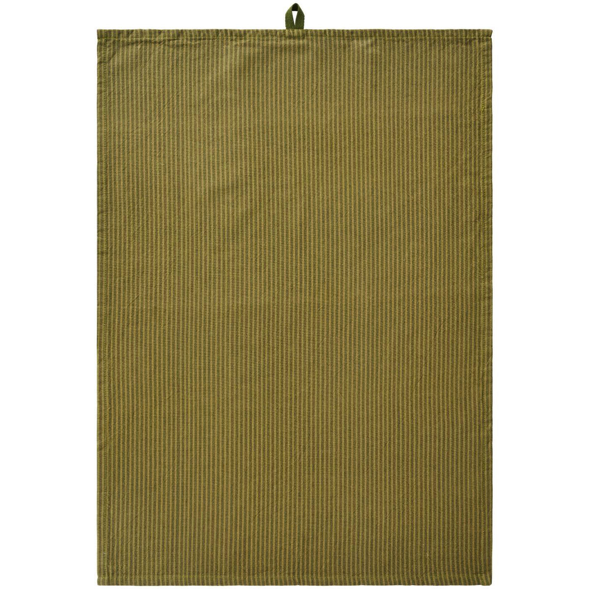 Tea Towel Sabine Moss Green with Woven Pattern | Annie Mo's