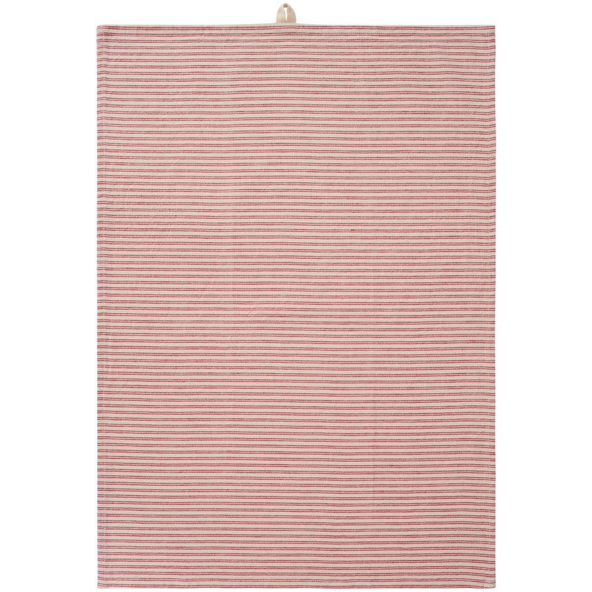 Tea Towel Martina Natural with Red Horizontal Stripes | Annie Mo's