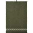 Tea Towel Sabine Moss Green with Woven Pattern | Annie Mo's