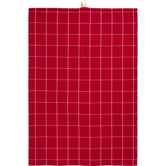 Tea Towel with Large Red Checks | Annie Mo's
