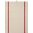 Tea towel Chloe Natural with Red Woven Checkered Stripes | Annie Mo's