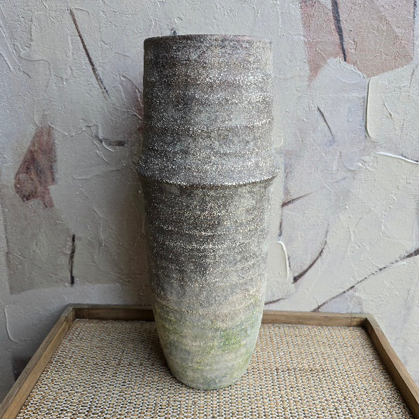 Terracotta Aged Effect Narrow Vase 45cm 1