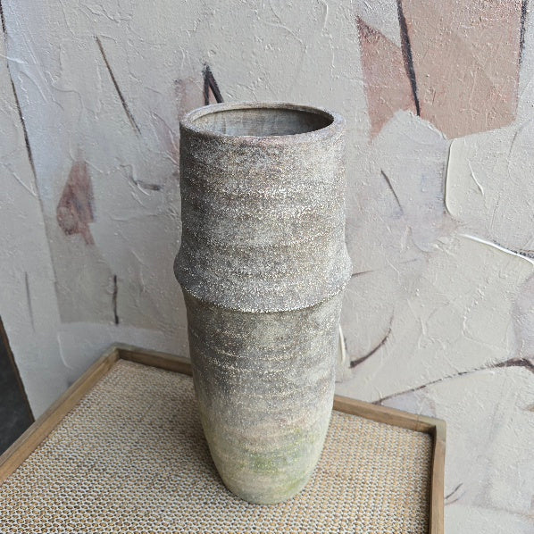 Terracotta Aged Effect Narrow Vase 45cm 2
