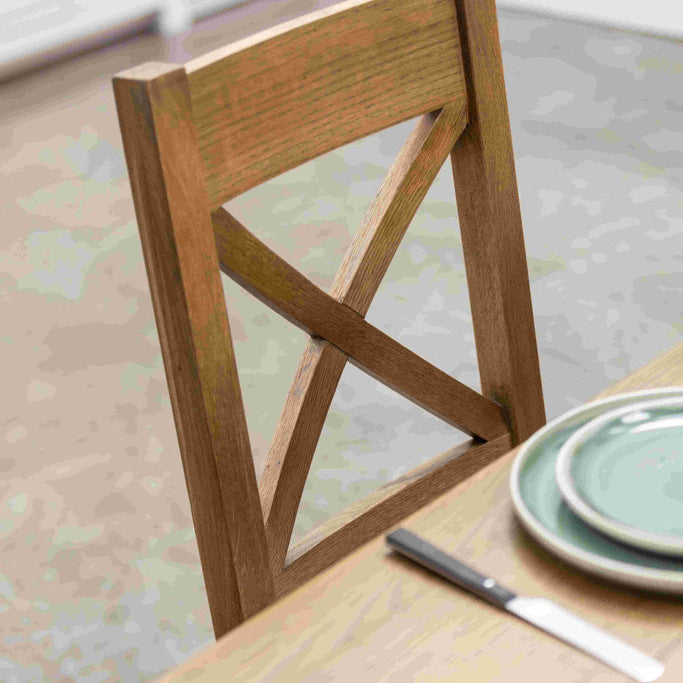 Tewkesbury Upholstered X Back Dining Chair - Sold as a Pair C